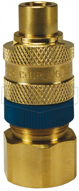 N4F4-B-LS - Dix-Lock® N-Series Bowes Interchange Female Threaded Safety-Lock Plug