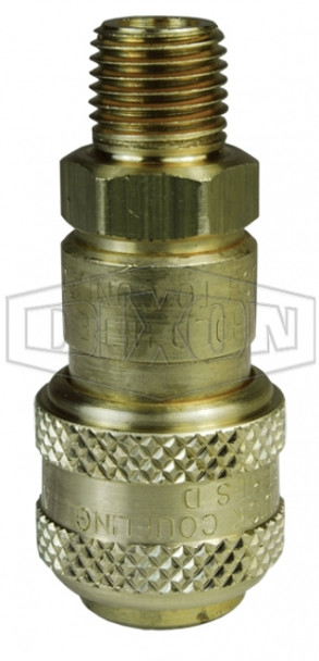 6DM4-B - D-Series Pneumatic Automatic Male Threaded Coupler