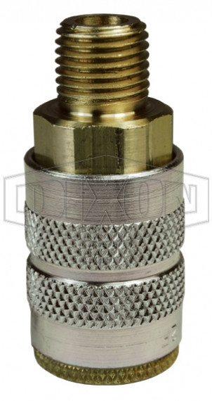 2FM1-B - F-Series Pneumatic Manual Male Threaded Coupler