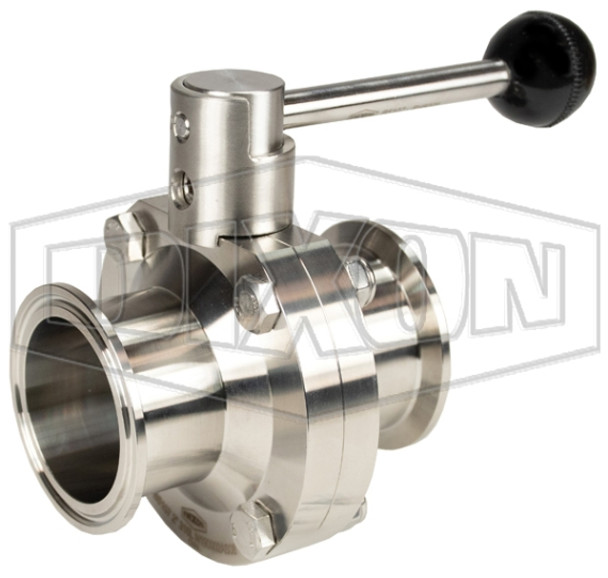 B5107S400CC-A - B5107-Series Butterfly Valve with Pull Handle Clamp End