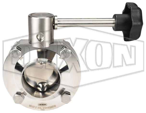 B5107S200BB-B - B5107-Series Butterfly Valve with Infinite Handle Weld End