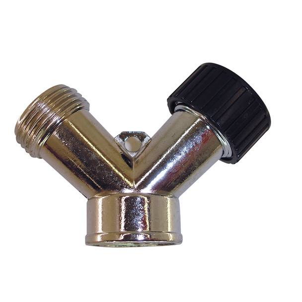 Siamese Twin Hose Connector (3/4FHT inlet x 3/4"MHT outlets)