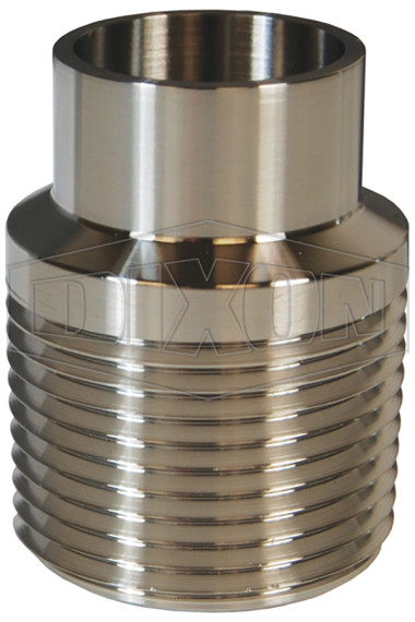 B19WB-R400 - Unpolished Male NPT x Weld End Adapter