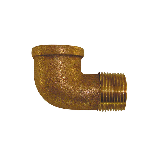 1-1/2" FPT x 1-1/2" MPT 90 Degree Bronze Street Elbow- Lead Free