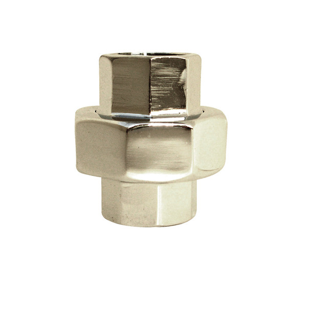 1" FPT Chrome Plated Threaded Brass Union- Lead Free
