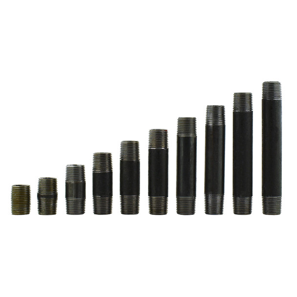 1/2" IPS Black Iron Nipple Installation Kit A (11 Nipples) 1/2" IPS Black Iron Nipple Installation Kit A (11 Nipples)