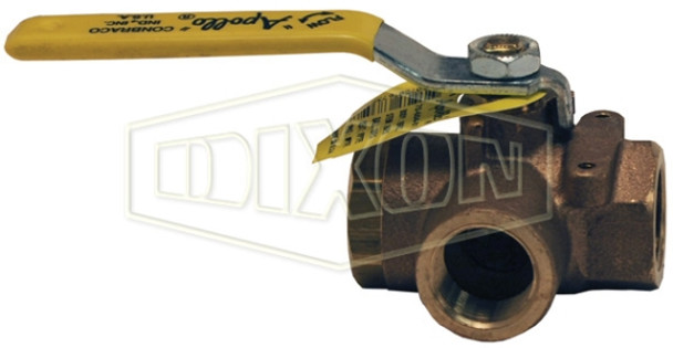 BBV50TW - 3-Way Brass Diverting Ball Valve L Flow BBV50TW - 3-Way Brass Diverting Ball Valve L Flow