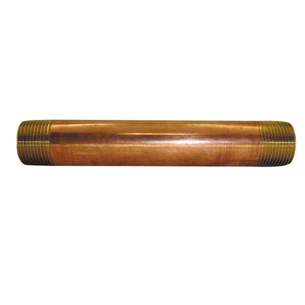 1/8" MPT X 1-1/2" THREADED RED BRASS NIPPLE