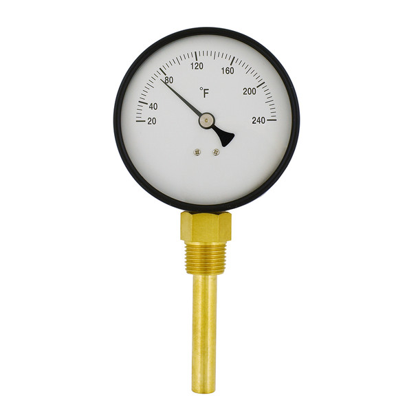 3" Bimetal Dial Straight Thermometer