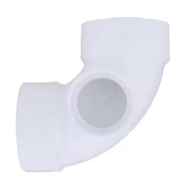 PVC DWV 1/4 Bend with Side Inlet