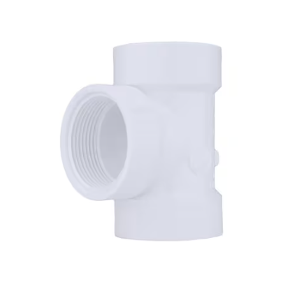 PVC DWV Flush Cleanout Tee(HUB x HUB x FPT)