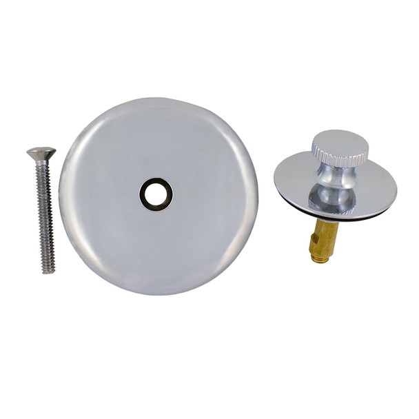 Lift and Turn Kit for 1-hole Overflow Faceplate - Chrome Plate