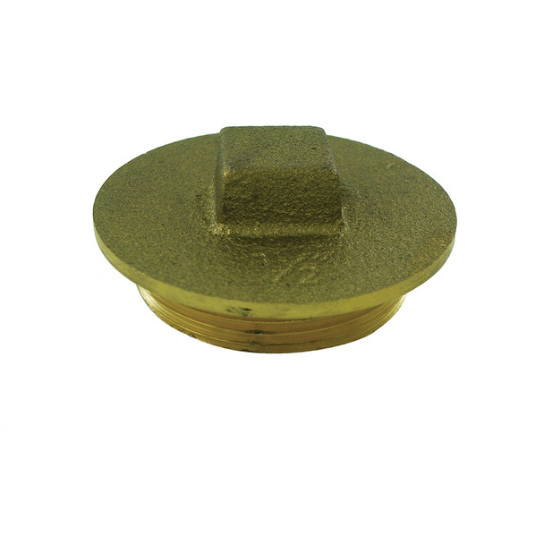 2-1/2" IPS NEW ORLEANS RAISED BRASS CLEANOUT PLUG 2-1/2" IPS NEW ORLEANS RAISED BRASS CLEANOUT PLUG