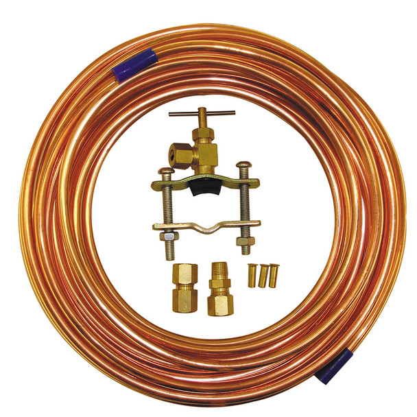 25' X 1/4" OD Ice Maker Kit w/ Copper Tubing