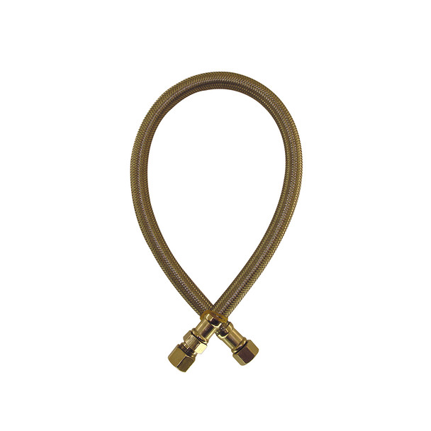 3/8" OD x 1/2" FIP 24" Length S.S. Faucet Connector- Lead Free