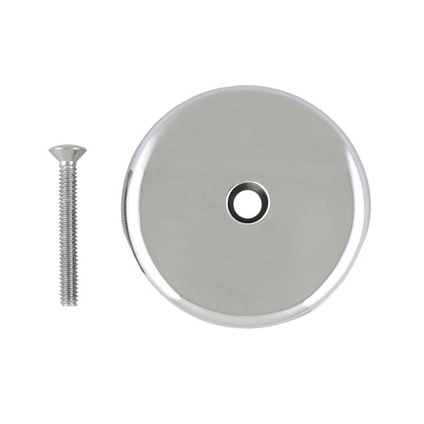 1-Hole Overflow Face Plate w/ Screw- Chrome Plated