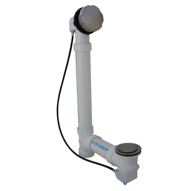 1-1/2" PVC 45" Cable Drain- PVD Satin Nickel 1-1/2" PVC 45" Cable Drain- PVD Satin Nickel