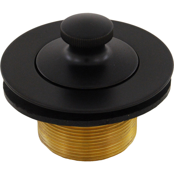 1-1/4" (1-3/8") Lift/ Turn Heavy Brass Tub Drain- Flat Black