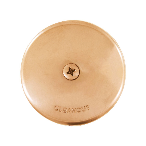 1-Hole Overflow Face Plate w/ Screw - PVD Satin Bronze