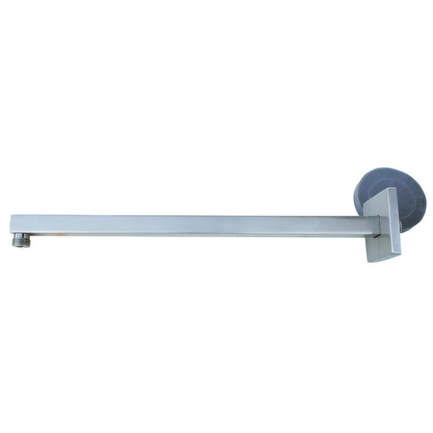 1/2" MPT x 17" Square Shower Arm w/ Flange- PVD Satin Nickel