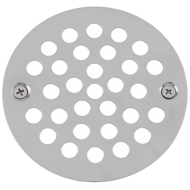 4 -1/4" OD Strainer w/ 3-3/8" Screw Holes- Chrome Plated