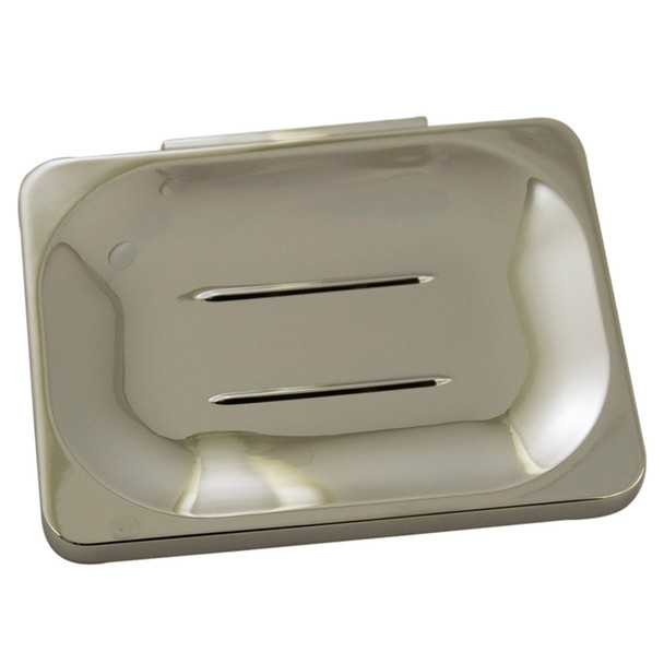 SOAP DISH W/ EXPOSED SCREWS- CHROME PLATED