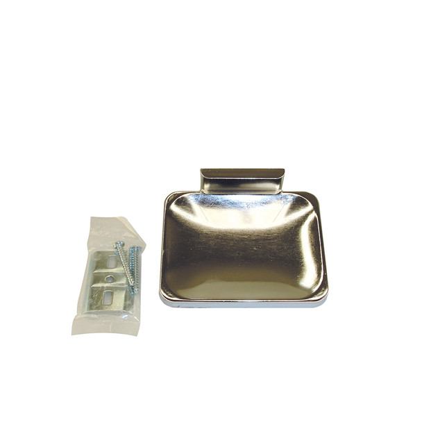 Soap Dish w/ Concealed Screws- Chrome Plated