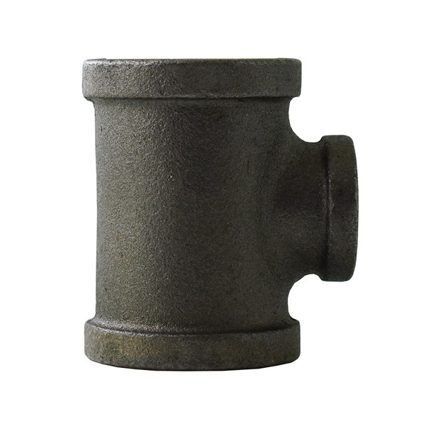 3/4" x 1/2" x 1/2" FPT Black Malleable Banded Reducing Tee