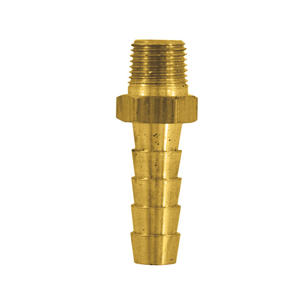 1/2" Barb x 1/2" MPT Brass Hose Barb Adapter