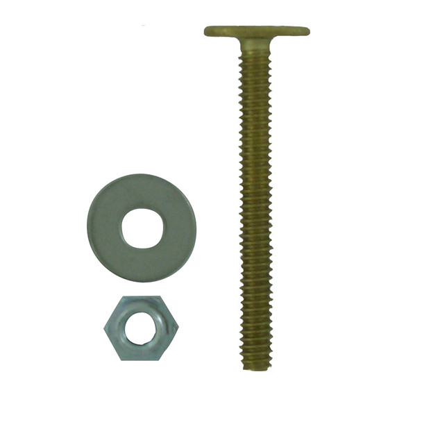 5/16" X 2-1/4" Brass Closet Bolt Set w/ Round Washers- Bulk