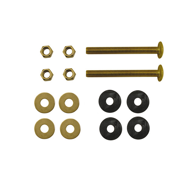 5/16" x 3" Brass Tank to Bowl Bolt Kit w/ Hex Nuts