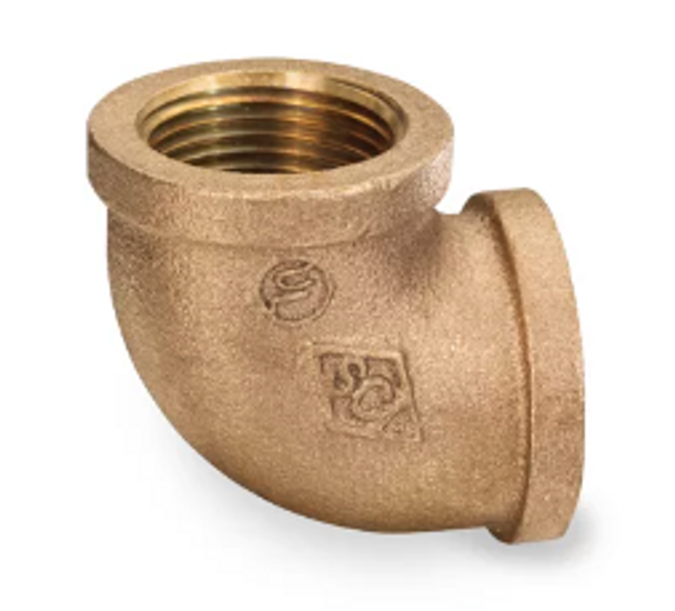 125# Bronze Threaded 90°  Elbow