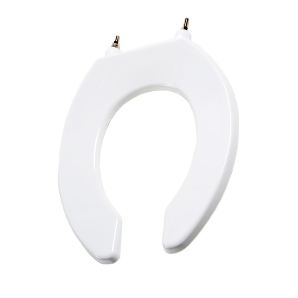 Deluxe Commercial Plastic Seats - Round Open Front - White