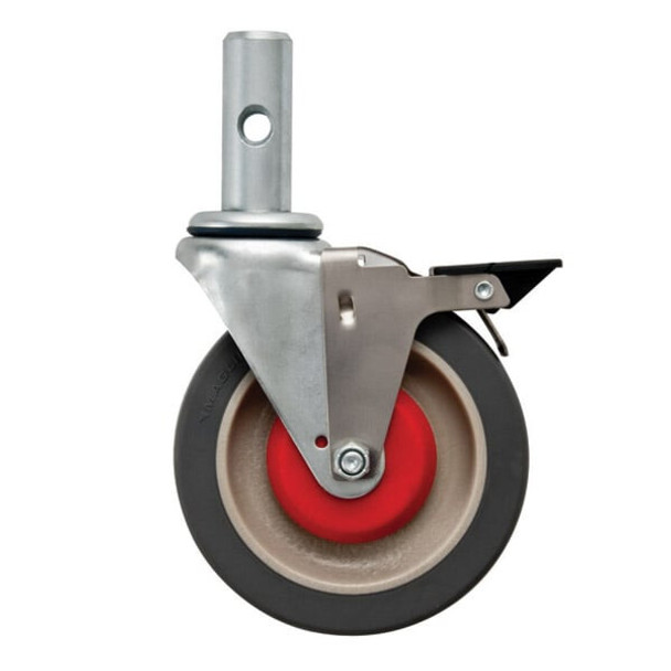 5 inch Swivel Caster with Brake, Polyurethane Flat Tread  (each)