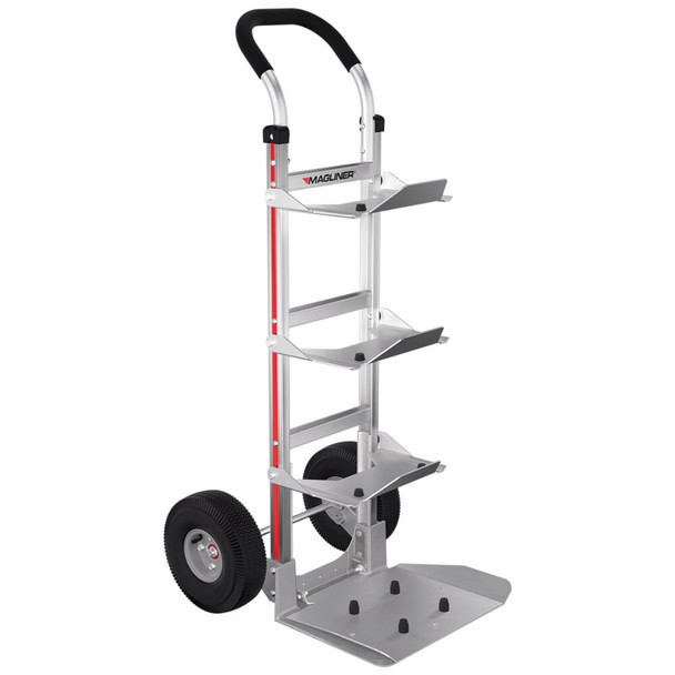 Five-Bottle Tray Truck, 10 inch Pneumatic Wheels (128-HA-1060-BW) - Assembled