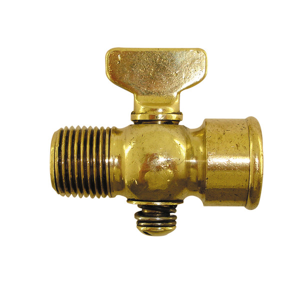 1/2" MPT x 1/2" FPT Air Cock Tee Handle w/ Round Shoulder