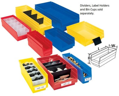 POLYPROPYLENE SHELF BINS - H30084-GN