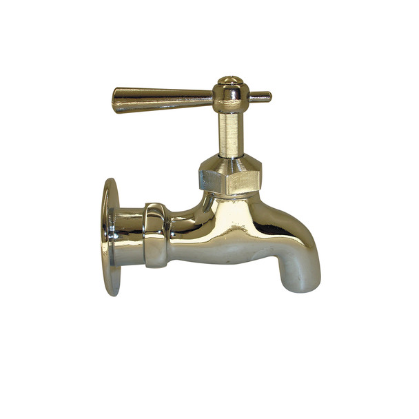 1/2" FPT Brass Sink Bibb w/ Plain End- Chrome Plated