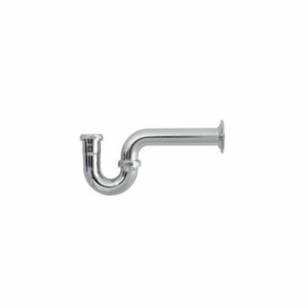 P-trap 1 1/4" W/ 12in Wall Tube Bell Escutcheon Chrome 17ga