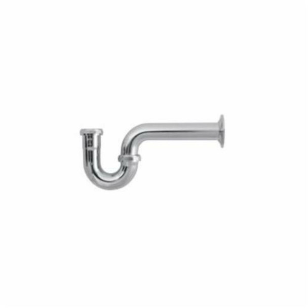 P-trap 1-1/4" W/co Brass Nut Bell Escut Chrm Cast Body 17ga