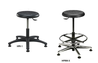 ROUND STOOLS - POLYURETHANE SEAT - HPR-2-BL