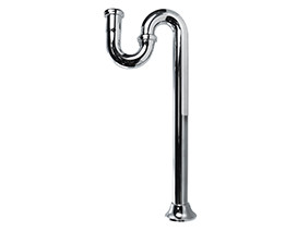 S-trap 1-1/2" W/ Brass Nuts & Bell Escut Chrome 17ga