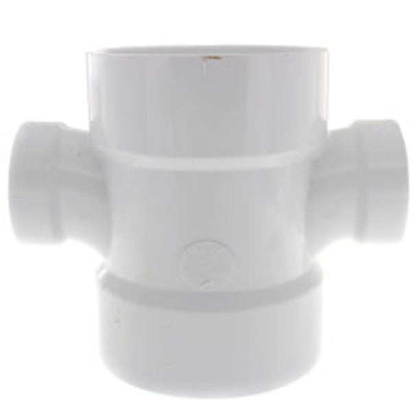 PVC DWV Double Reducing Sanitary Tee (All Hub)