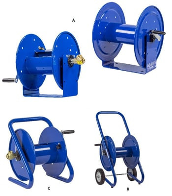 PORTABLE & FIXED MOUNT HAND CRANK HOSE REELS - H117-3-400