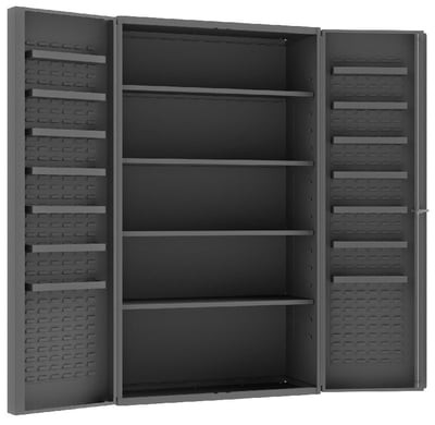 HEAVY DUTY ALL-WELDED BIN & SHELF 14 GA. STEEL STORAGE CABINETS - HSJC-DLP-4S-14DS