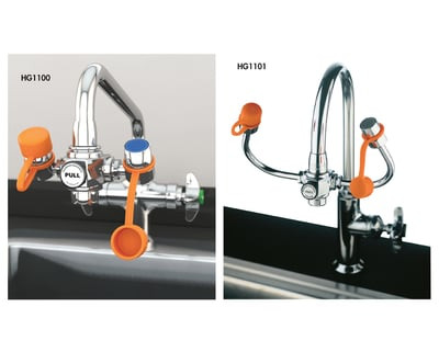 EYE SAFE FAUCET MOUNTED EYE WASHES - HG1100