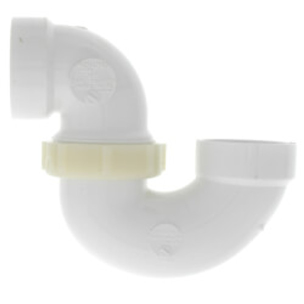 PVC DWV Adjustable P-Trap w/Plastic Nut (HUB x HUB)