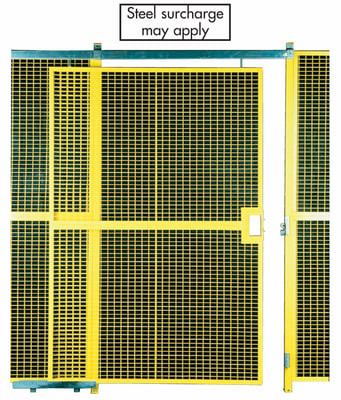 HIGH SECURITY WIRE PARTITION SYSTEM: FULL HEIGHT SINGLE SLIDE DOORS - H391391