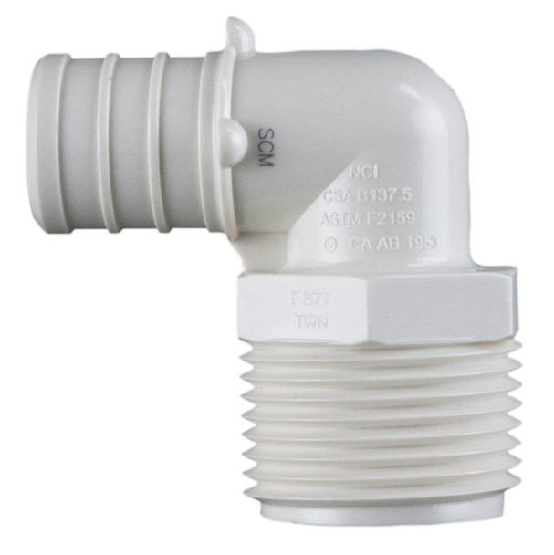Elbow 3/4"pex X 1/2"mip 90 Polymer 2