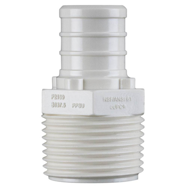 Adapter 1/2" Mips X 1/2" Pex Barb Polymer
